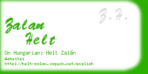 zalan helt business card